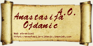 Anastasija Ojdanić vizit kartica